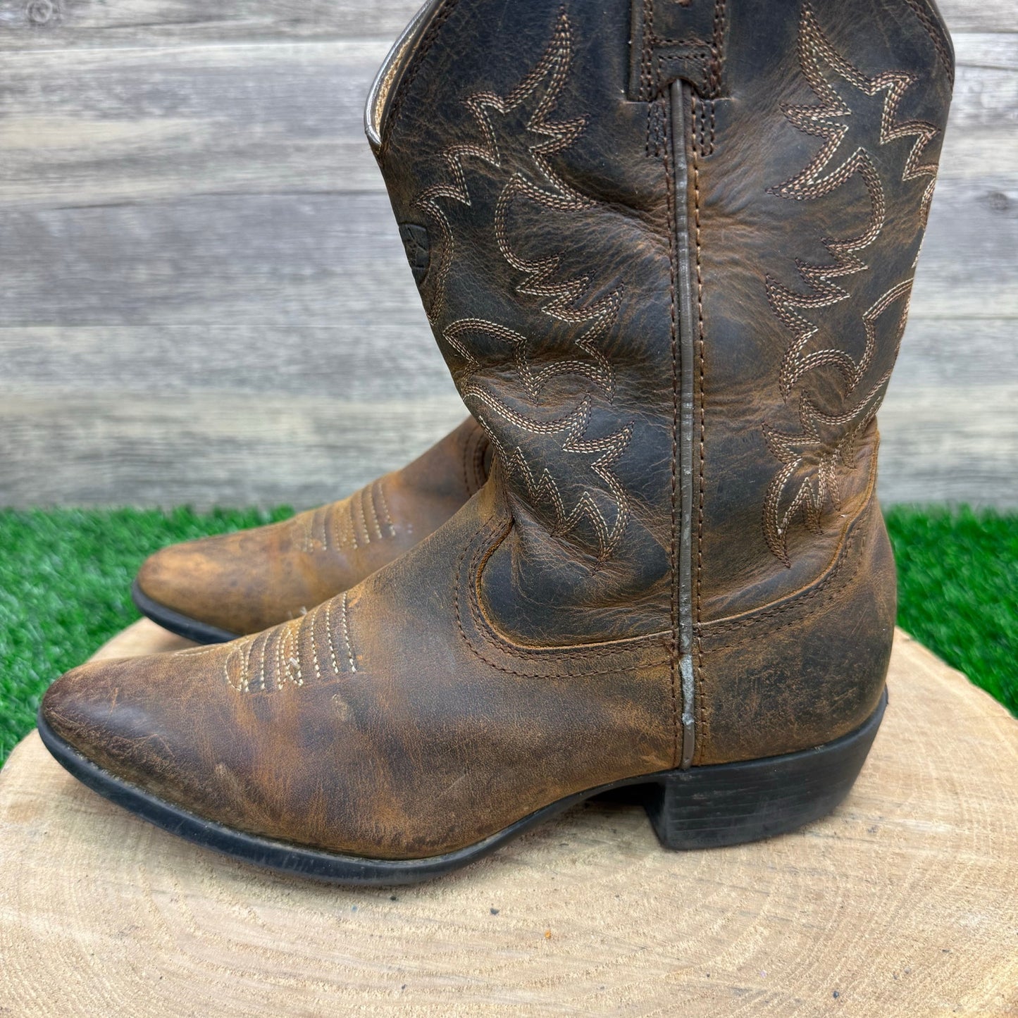 Ariat Youth - Size 4 - Brown Cowboy Boots Style 10001825
