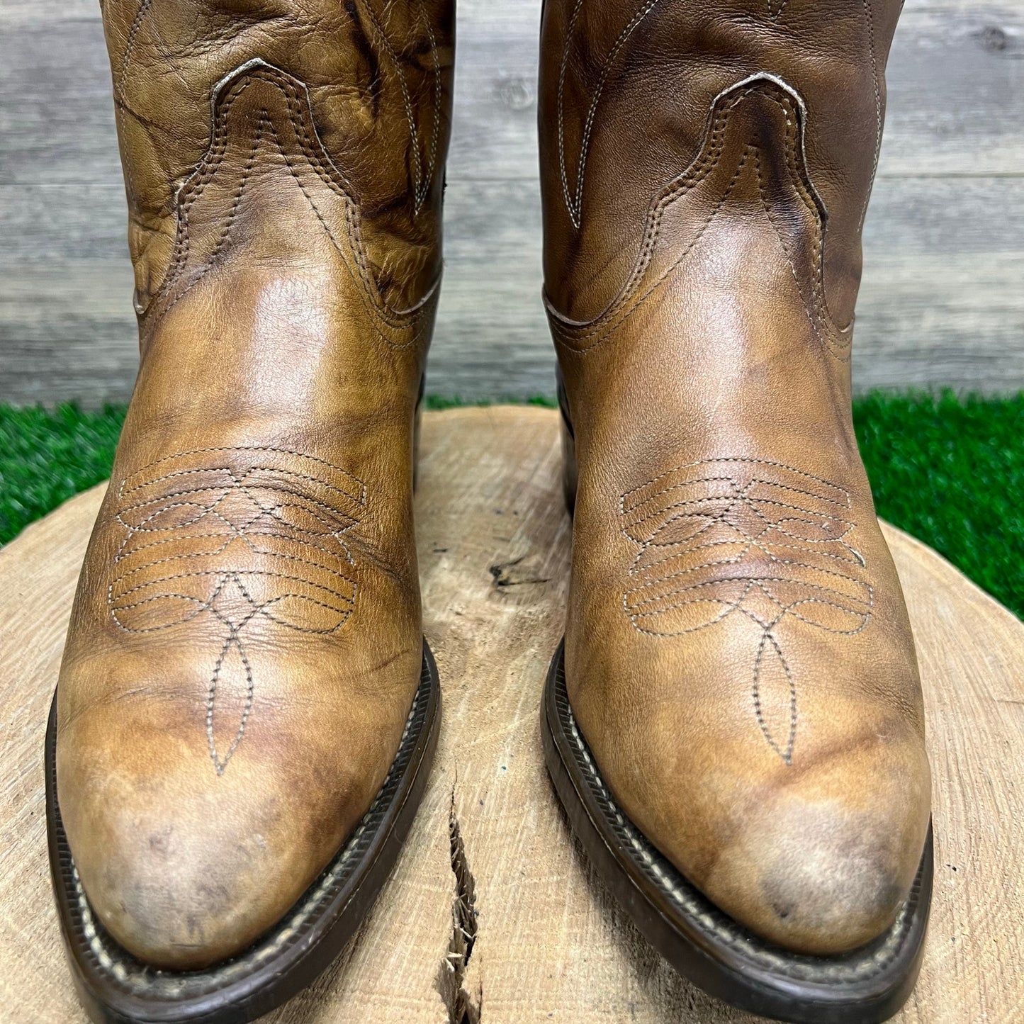 Texas Men - Size 9D - Brown Marbled Cowboy Boots 8011