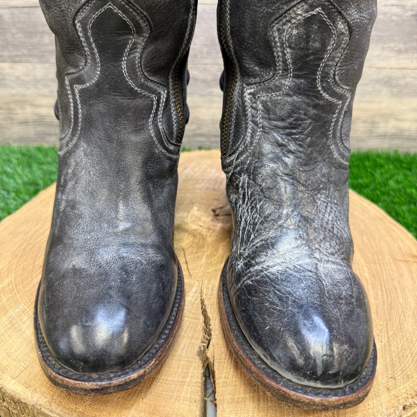 Freebird Women - Size 8 - Black Tall Lace Up Boots Style Coal