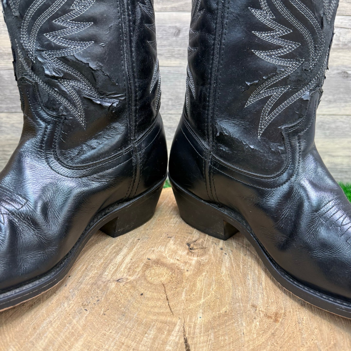 Unknown Men - Size 8.5EW - Black Cowboy Boots Style 4210