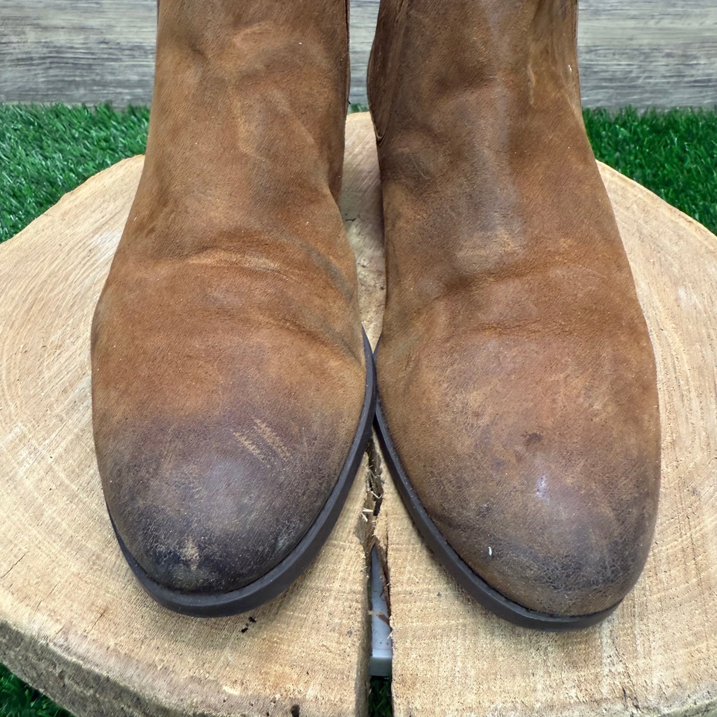 Tommy Hilfiger Women - Size 9.5M - Tan Suede Ankle Boots Style Twripley