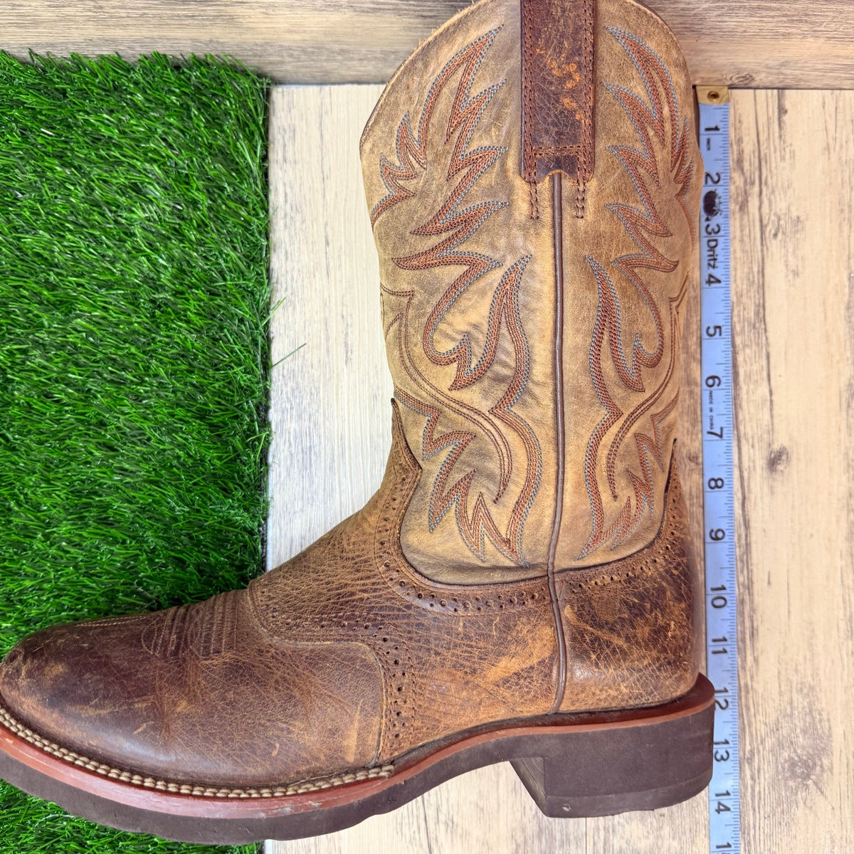 Ariat Men - Size 9.5D - Brown Heritage Crepe Western Cowboy Boots 10002559