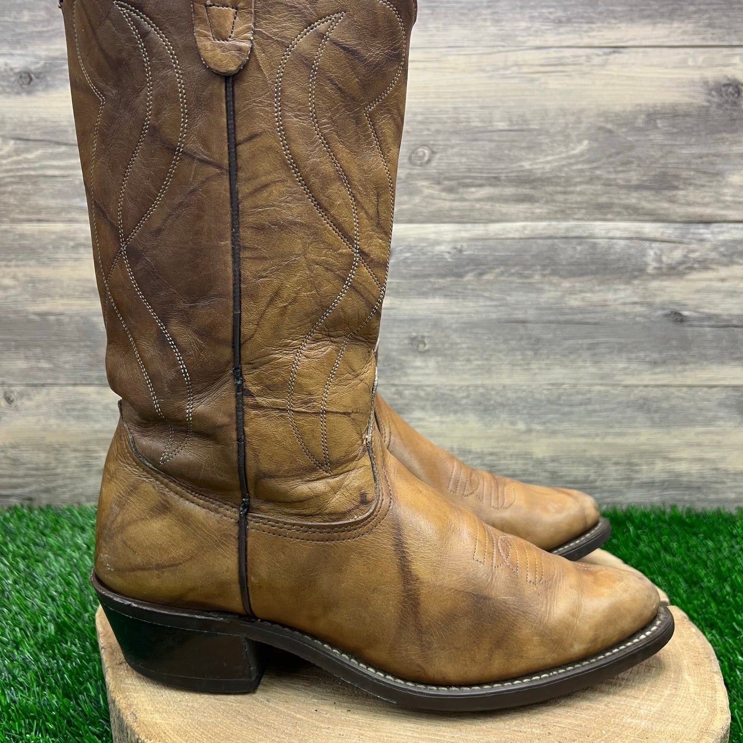 Texas Men - Size 9D - Brown Marbled Cowboy Boots 8011