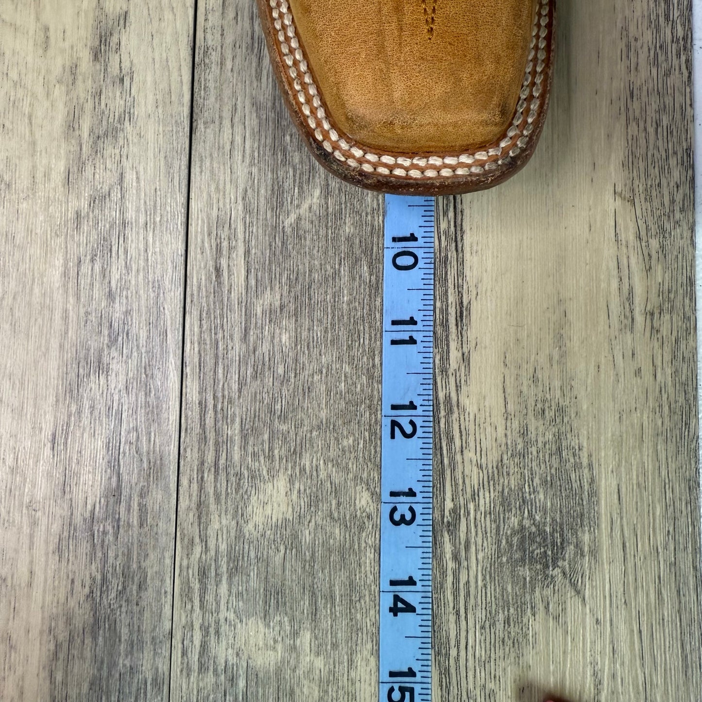 Circle G Youth - Size 2.5 - Tan Leopard Print Square Toe Cowboy Boots J7104