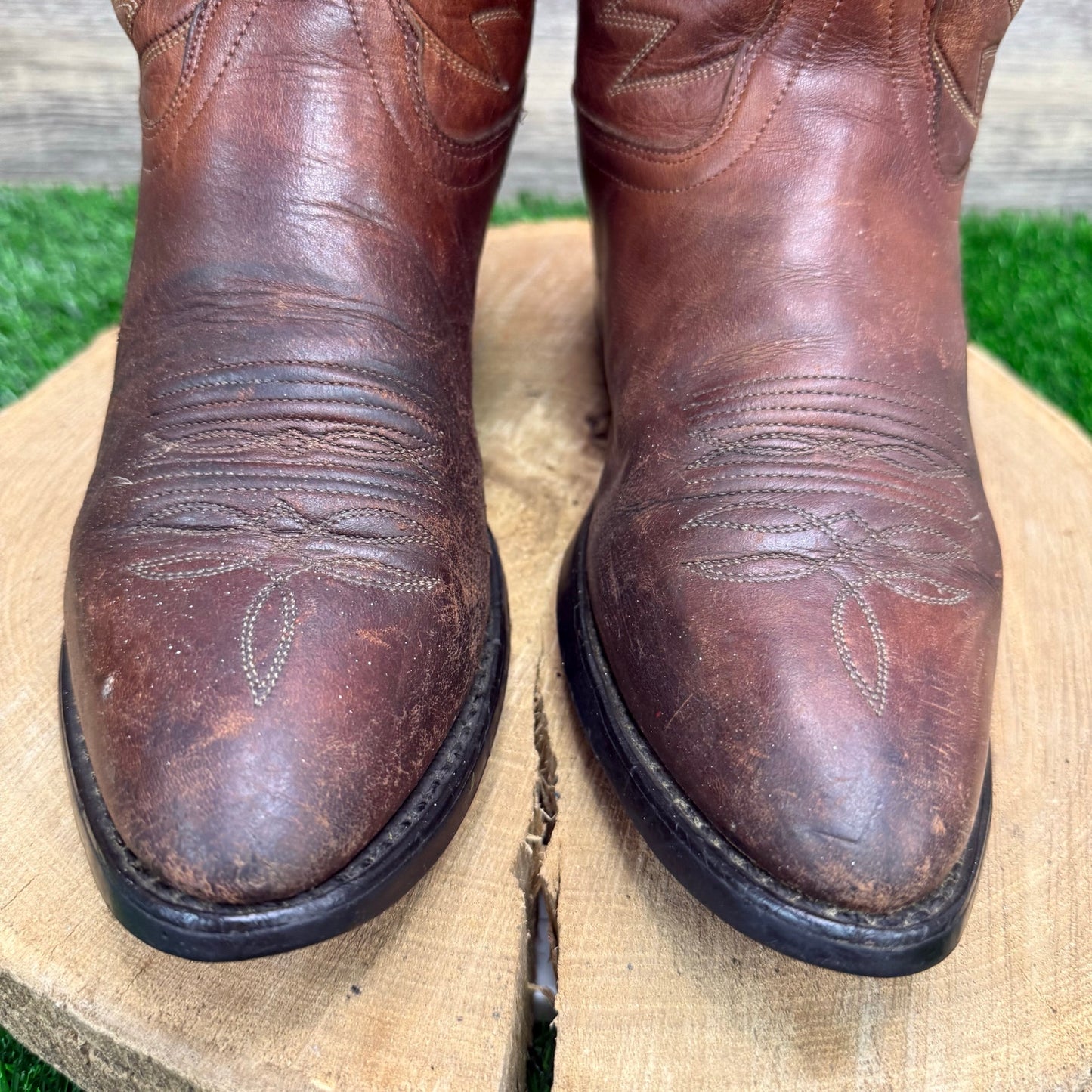 Old West Men - Size 8D - Brown Cowboy Boots Style WBM8051
