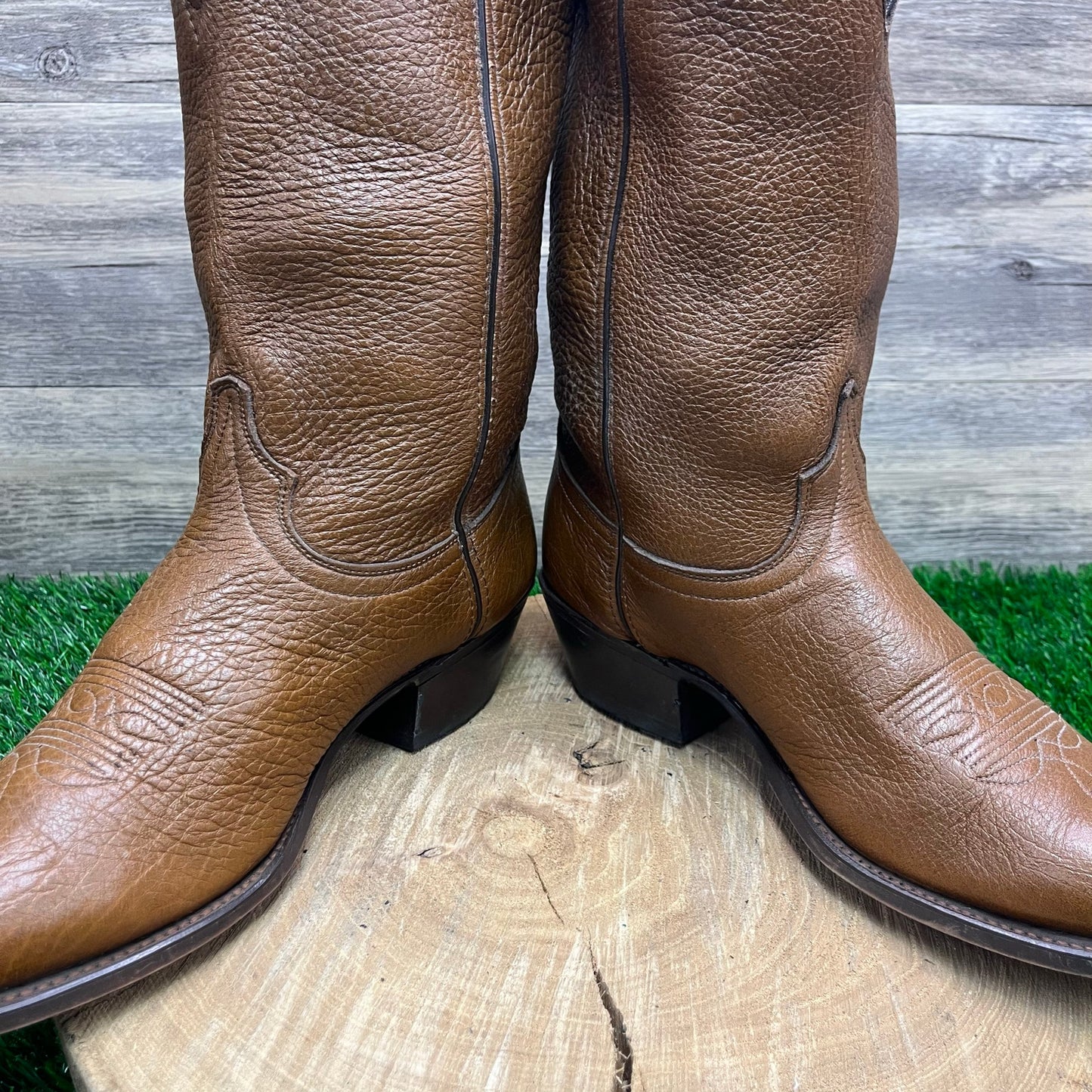 Laredo Men - Size 10.5D - Tan Soft Leather Cowboy Boots Style 6854