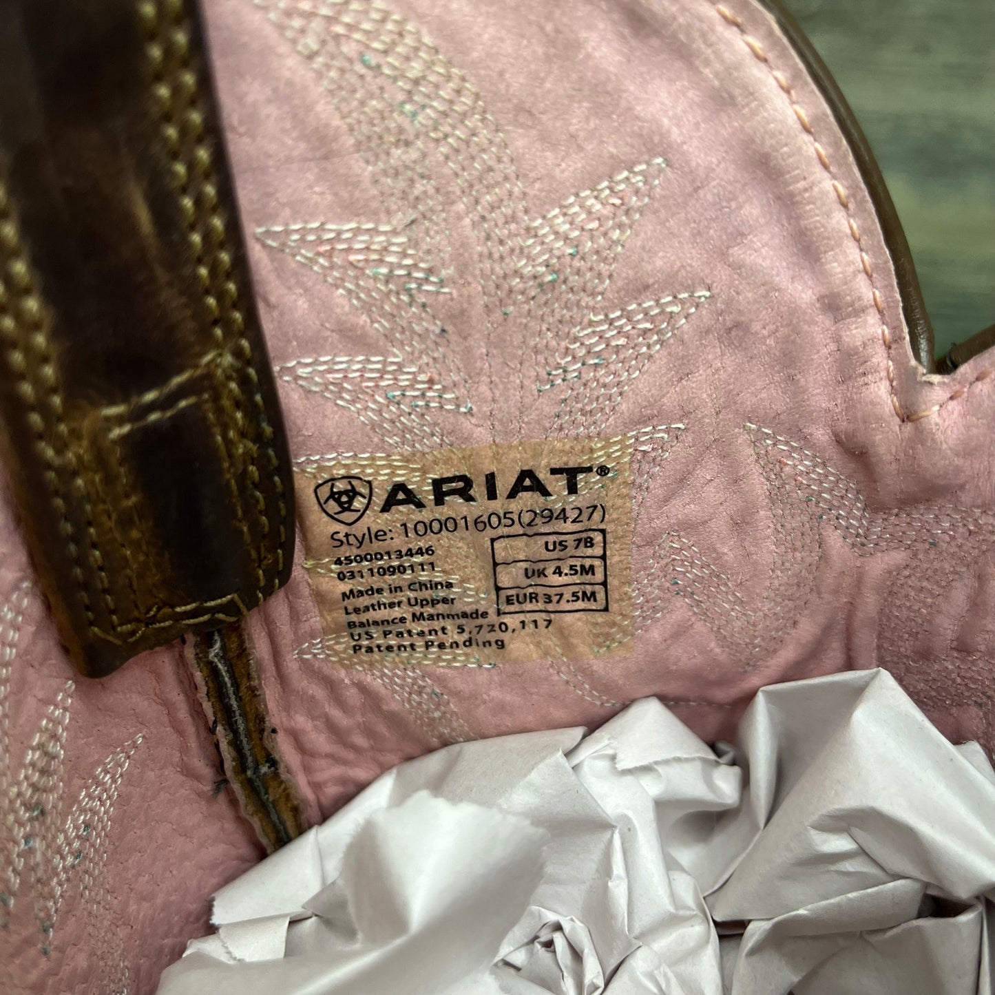 Ariat Women - Size 7B - Brown/Pink Cowboy Boots Style 10001605