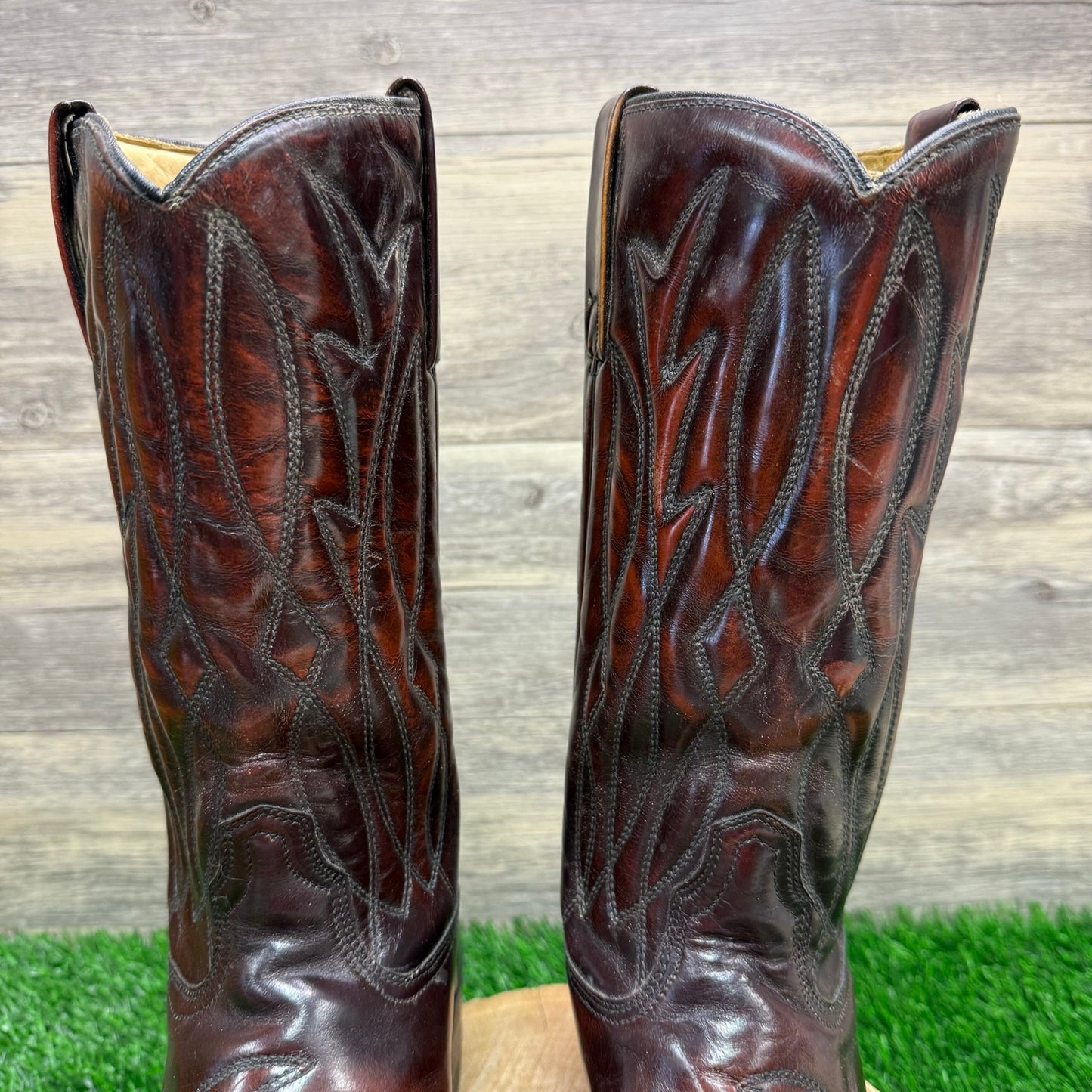 Durango West Men - Size 9D - Vintage Dark Brown Cowboy Boots 10825