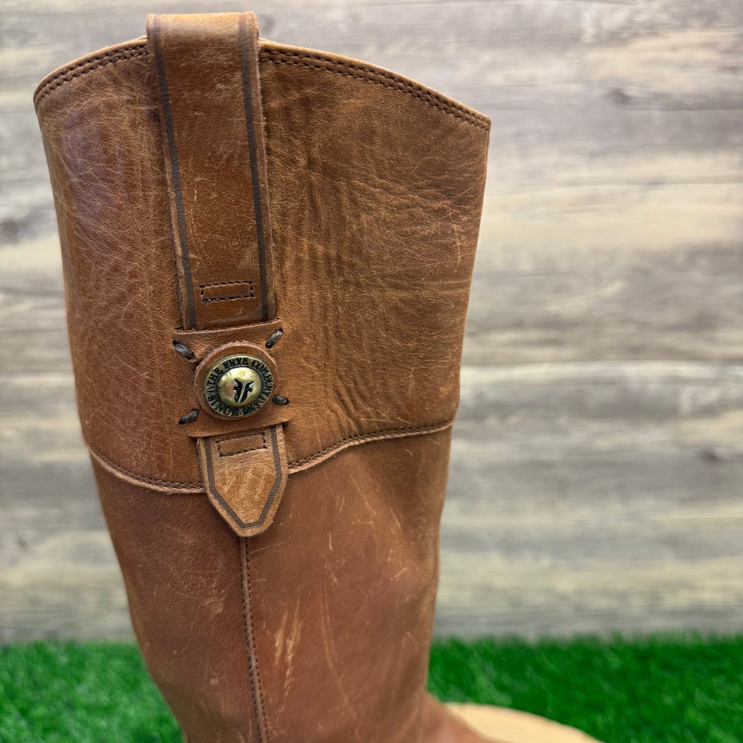 Frye Women - Size 9B - Cognac Jayden Button Riding Boots Melissa 3476095