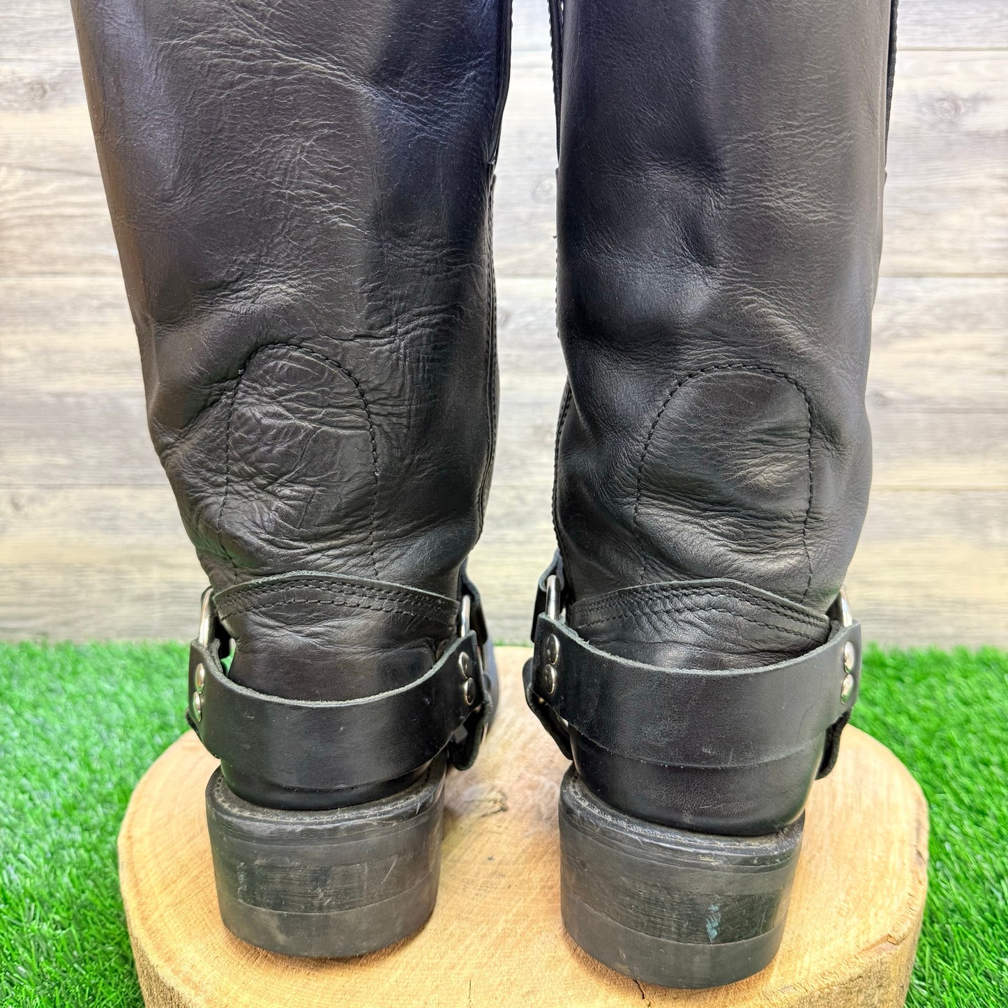 Rhino Men - Size 9M - Black Premium Square Toe Harness Boots P9HR1