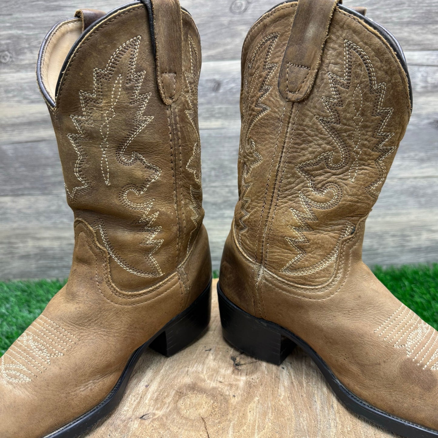 Dan Post Youth - Size 1 - Tan Cowboy Boots DPC2003