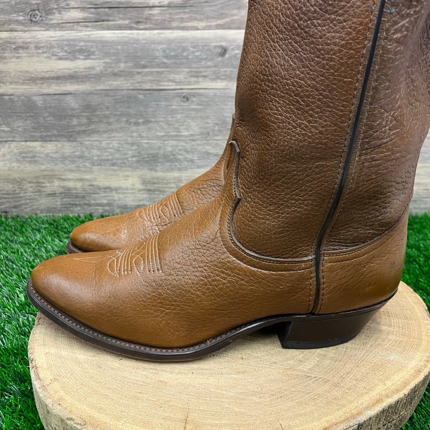 Laredo Men - Size 10.5D - Tan Soft Leather Cowboy Boots Style 6854