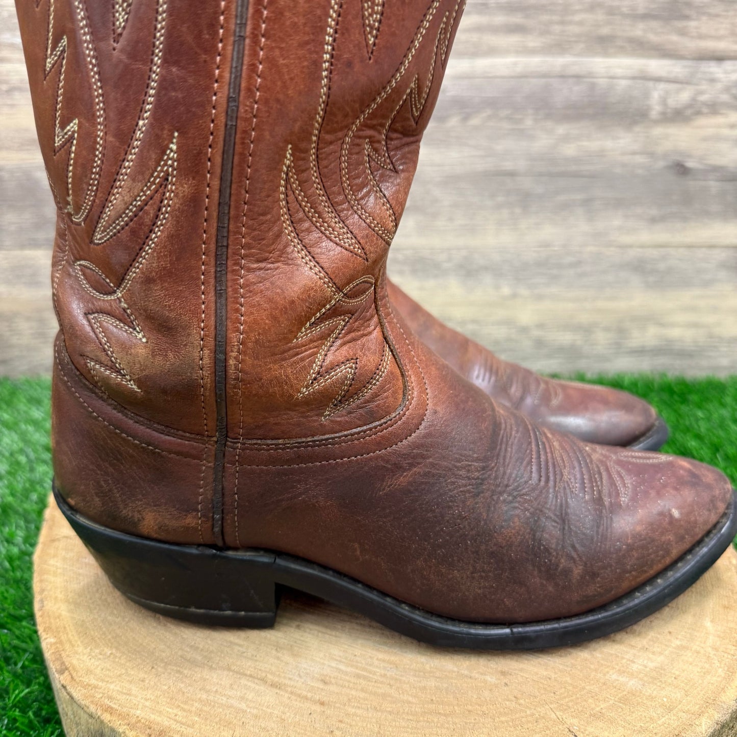 Old West Men - Size 8D - Brown Cowboy Boots Style WBM8051