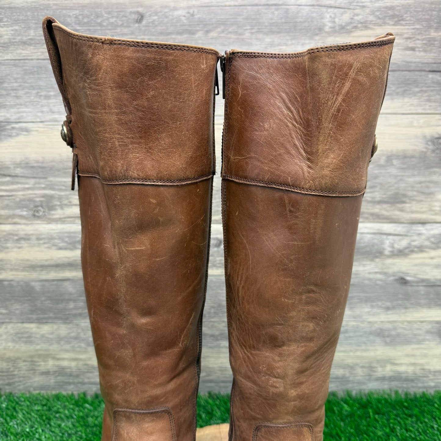 Frye Women - Size 9B - Cognac Jayden Button Riding Boots Melissa 3476095