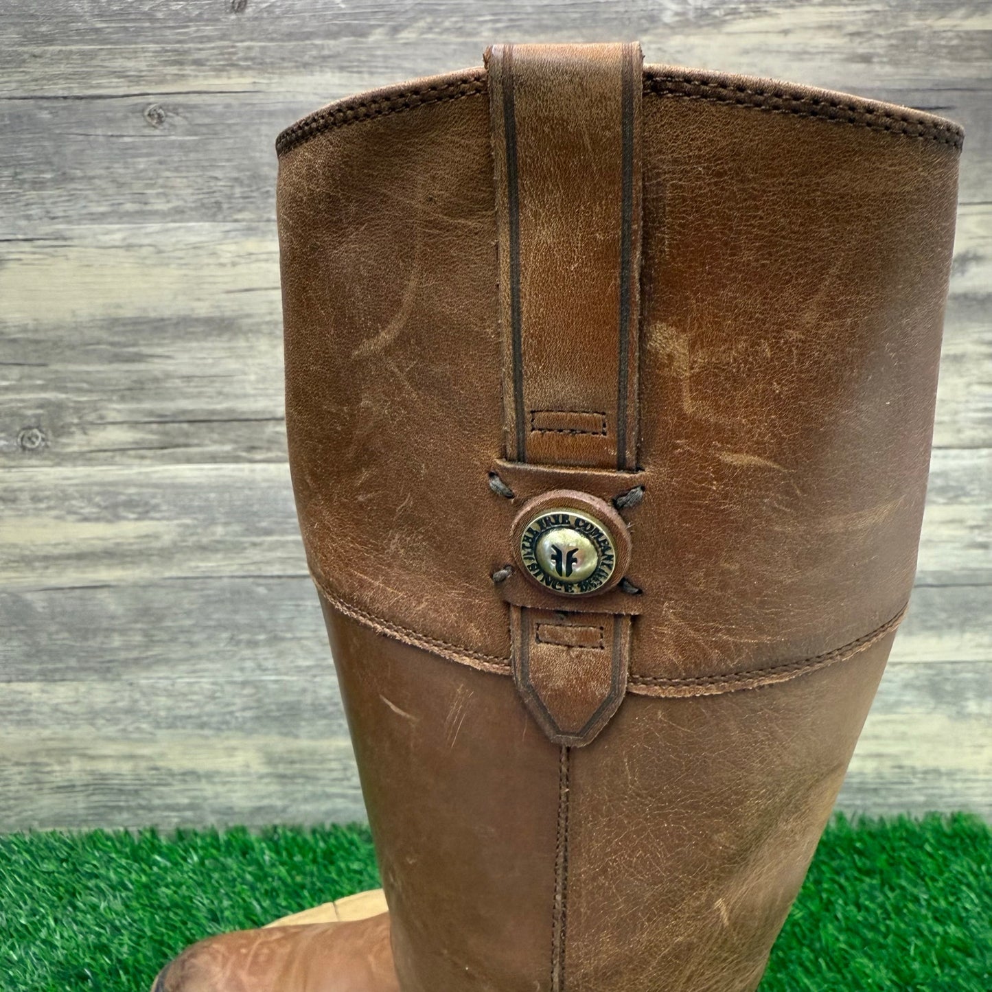 Frye Women - Size 9B - Cognac Jayden Button Riding Boots Melissa 3476095
