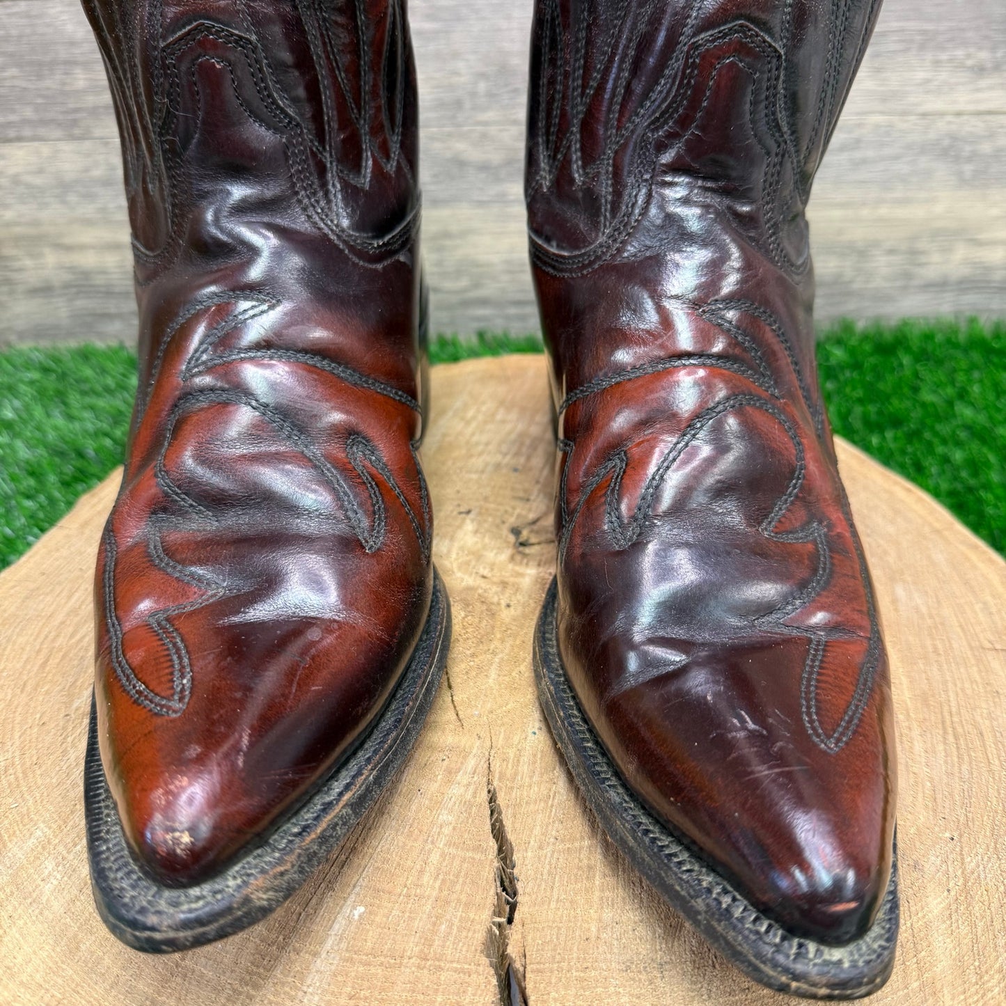 Durango West Men - Size 9D - Vintage Dark Brown Cowboy Boots 10825