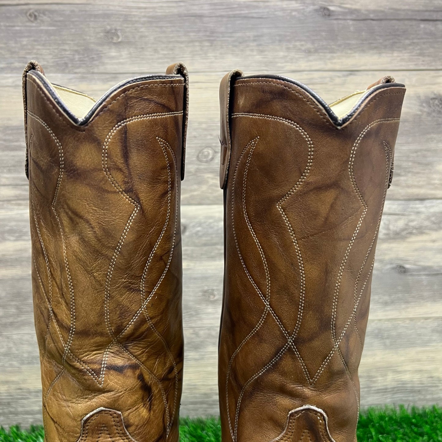 Texas Men - Size 9D - Brown Marbled Cowboy Boots 8011