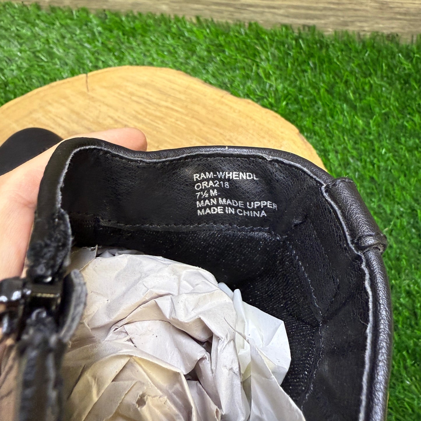 Rampage Women - Size 7.5M - Black Faux Leather Ankle Zipper Boots Whendl