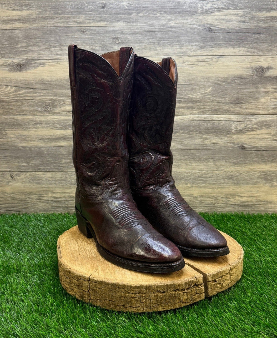Dan Post Men - Size 9.5EW - Black Cherry Mignon Cowboy Boots Style DP2112