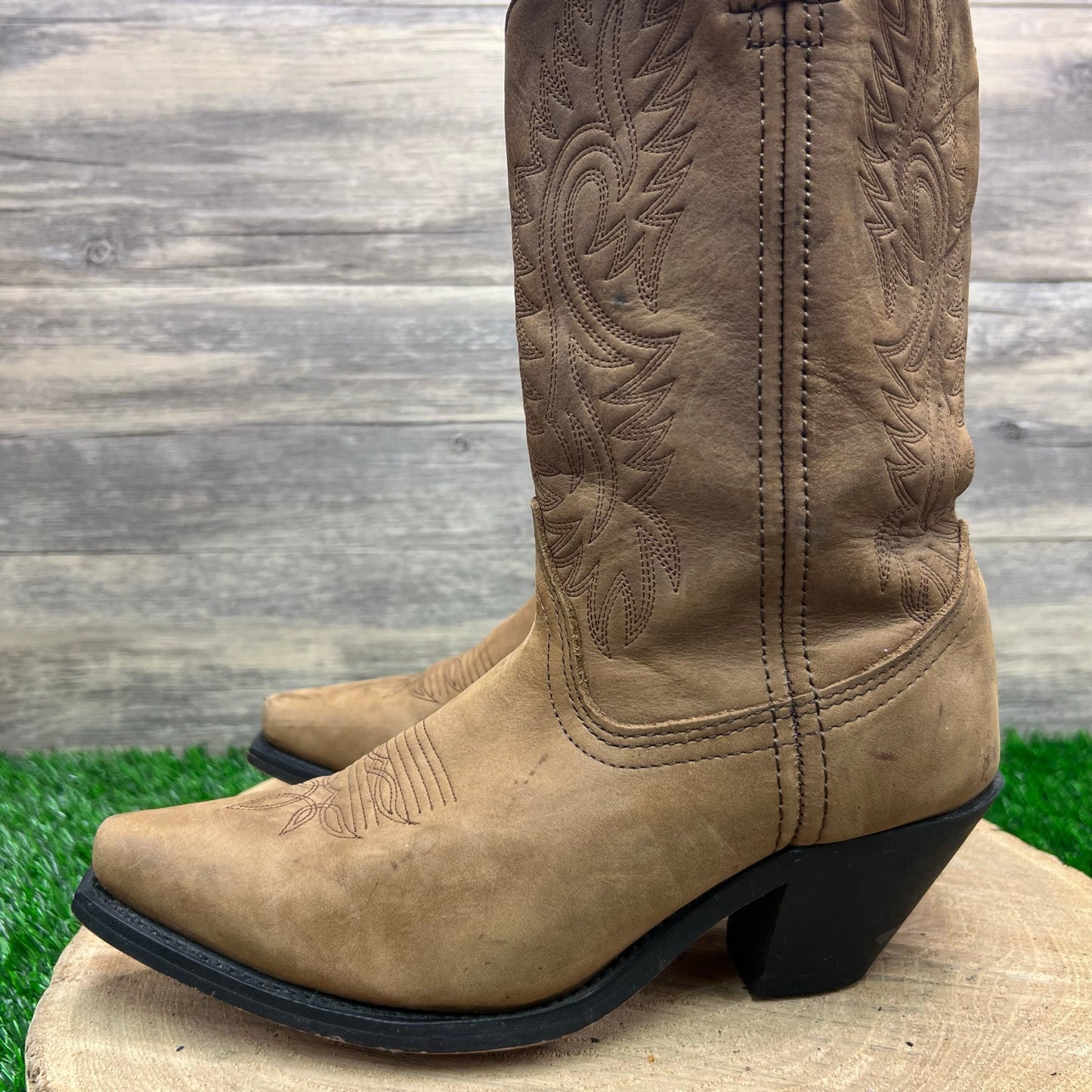 Masterson Women - Size 7M - Brown Snip Toe Cowboy Boots RB3432