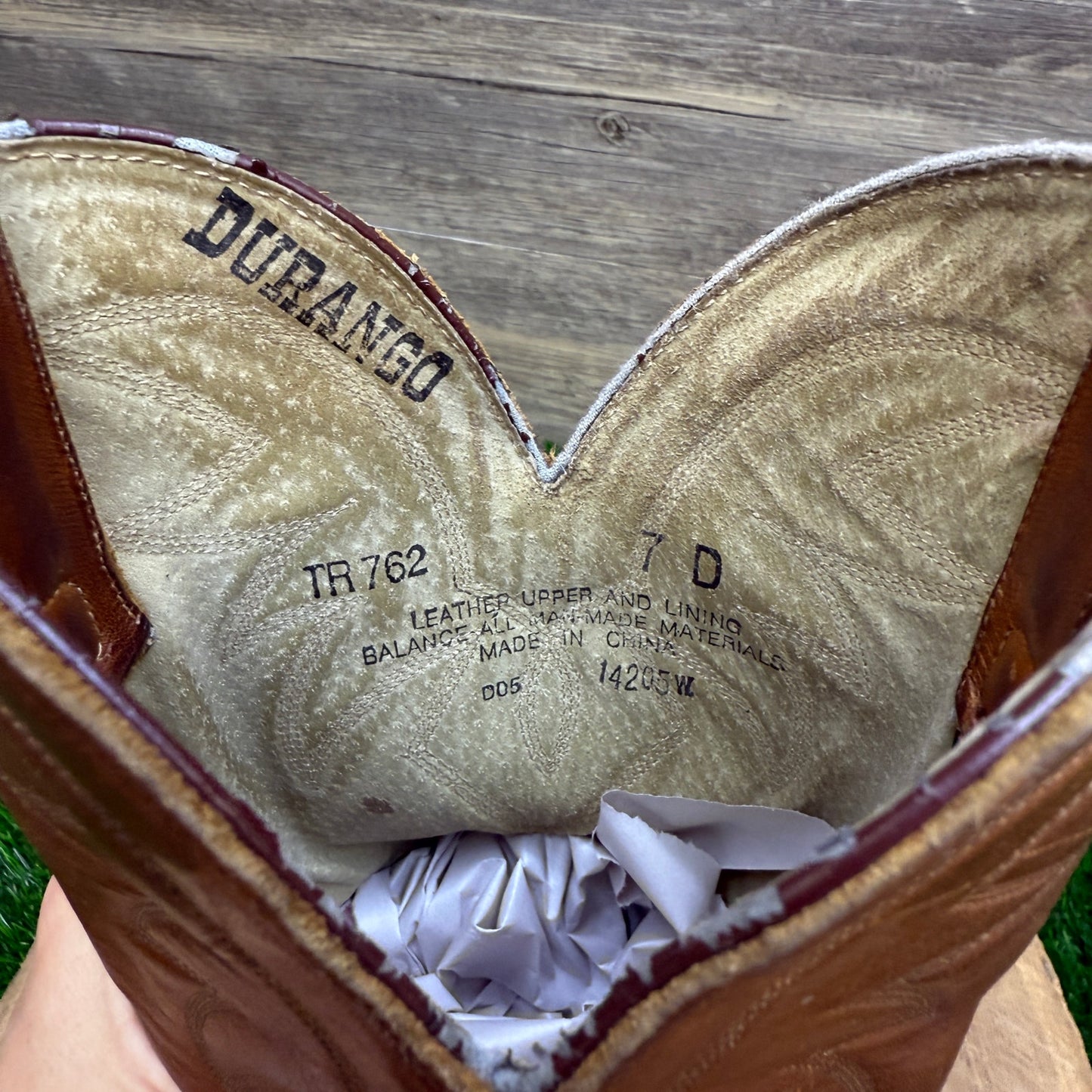 Durango Men - Size 7D - Brown Cowboy Boots Style TR762