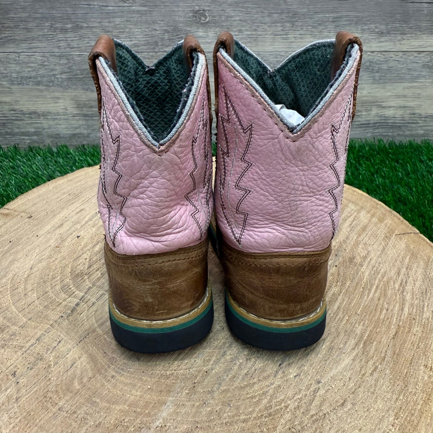 John Deere Youth - Size 6M - Pink/Brown Cowboy Boots