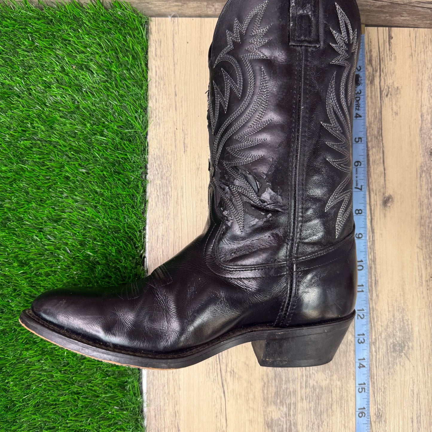 Unknown Men - Size 8.5EW - Black Cowboy Boots Style 4210
