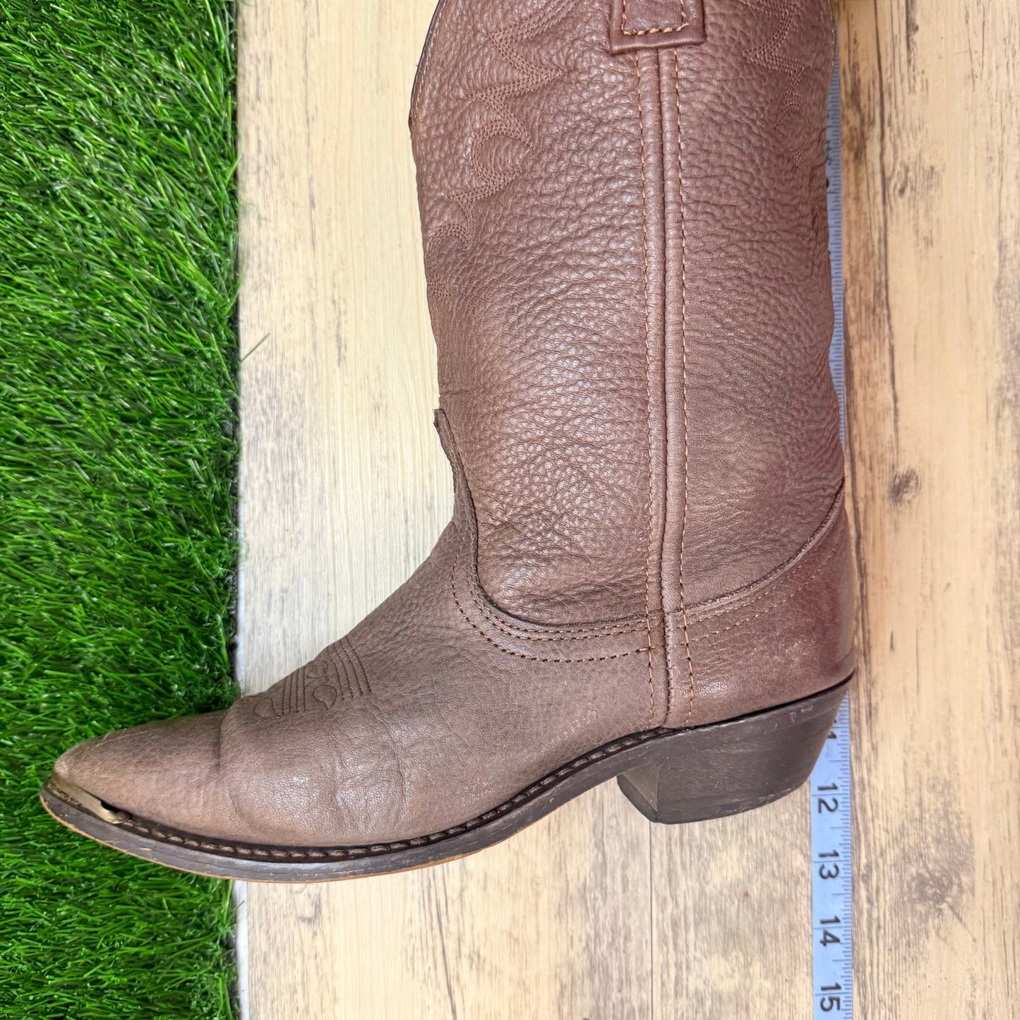 Masterson Women - Size 8M - Brown Toe Plate Western Cowboy Boots RB888