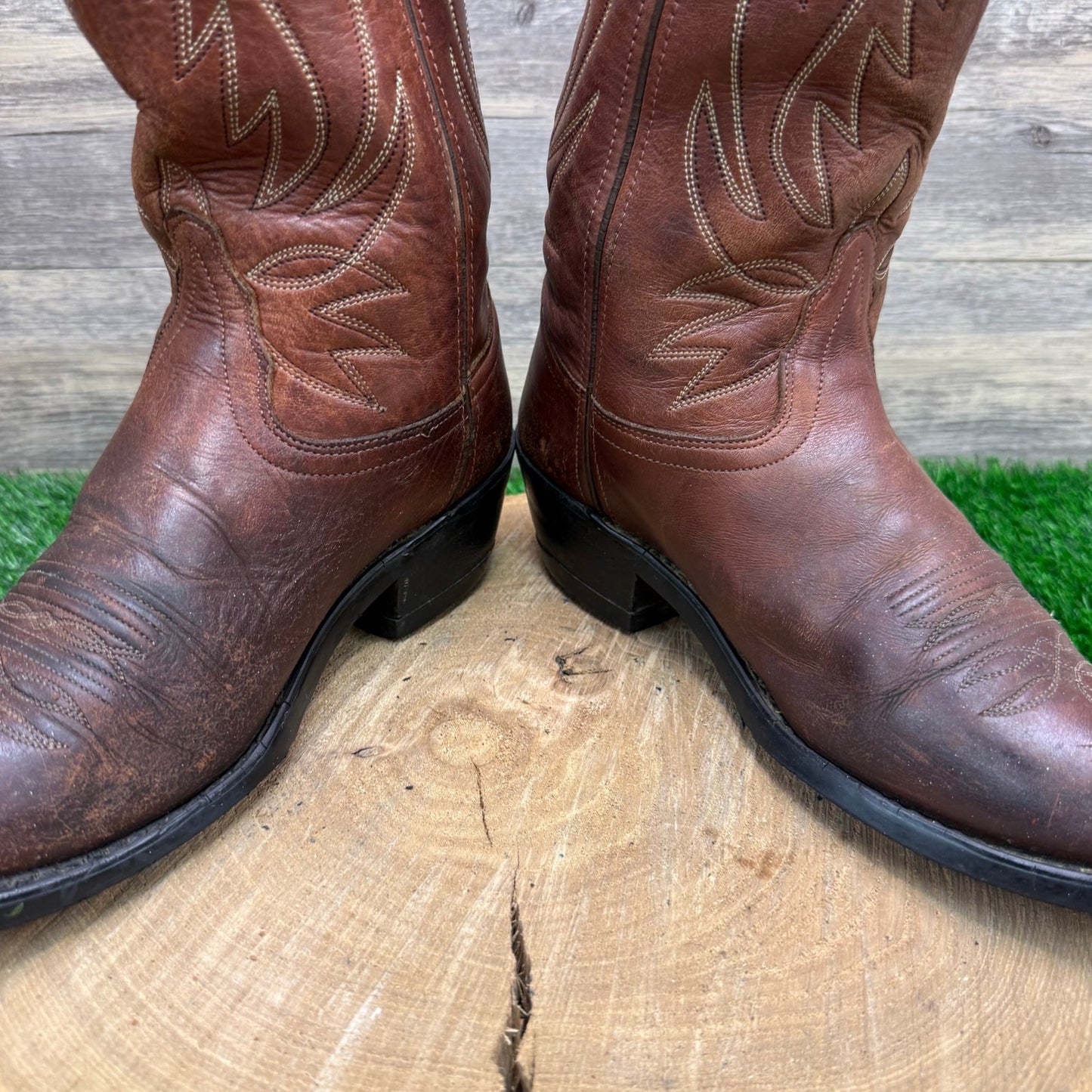 Old West Men - Size 8D - Brown Cowboy Boots Style WBM8051