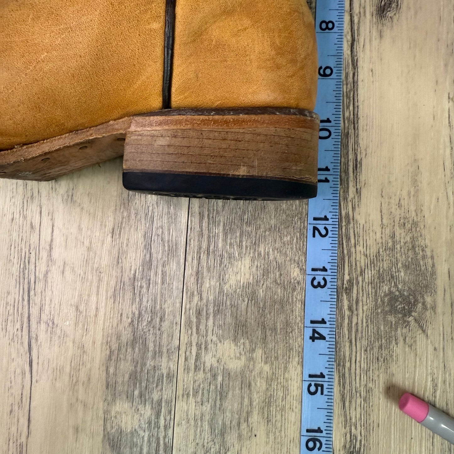 Circle G Youth - Size 2.5 - Tan Leopard Print Square Toe Cowboy Boots J7104