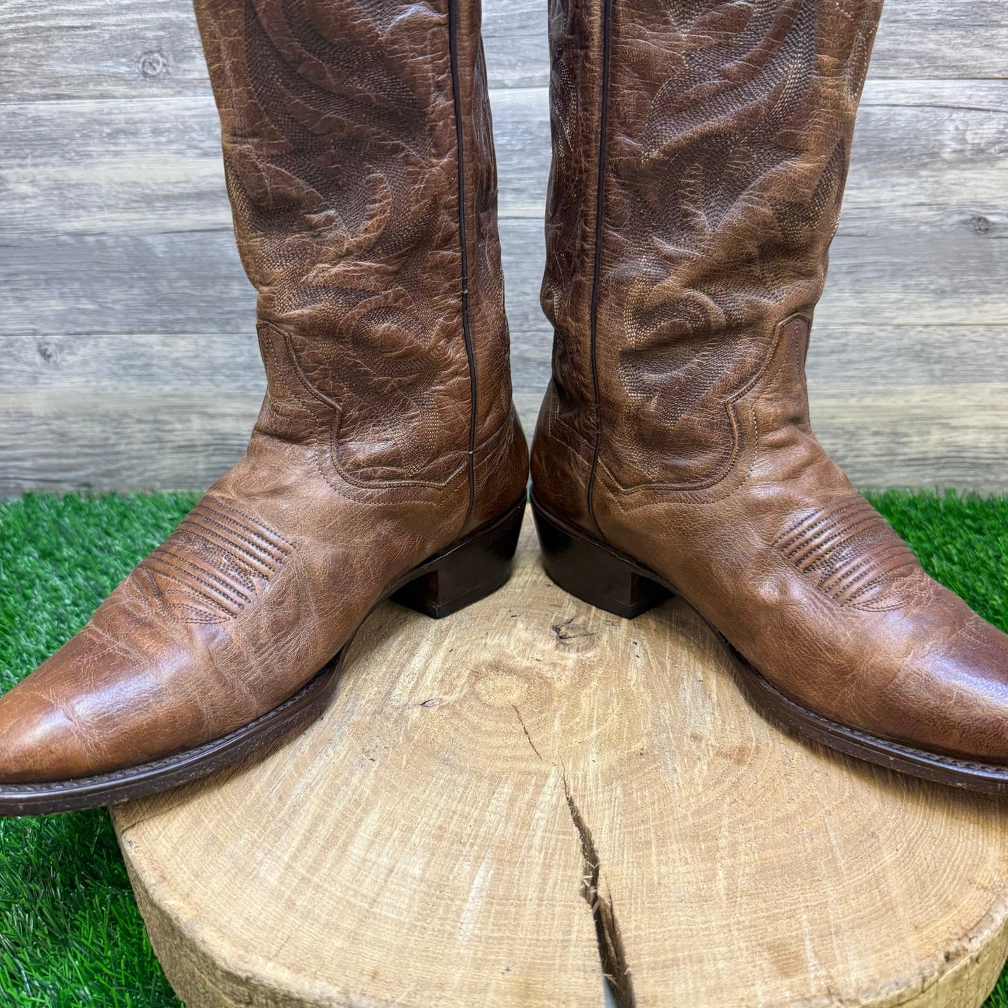 Dan Post Men - Size 8R - Tan Cowboy Boots Style DP2209