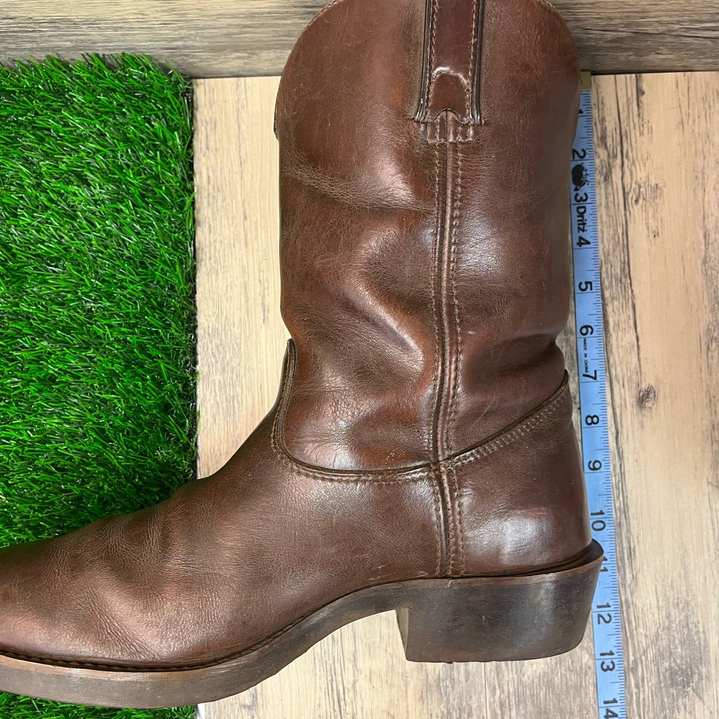Georgia Boot Men - Size 10.5W - Brown Pull On Cowboy Boots Style G5744