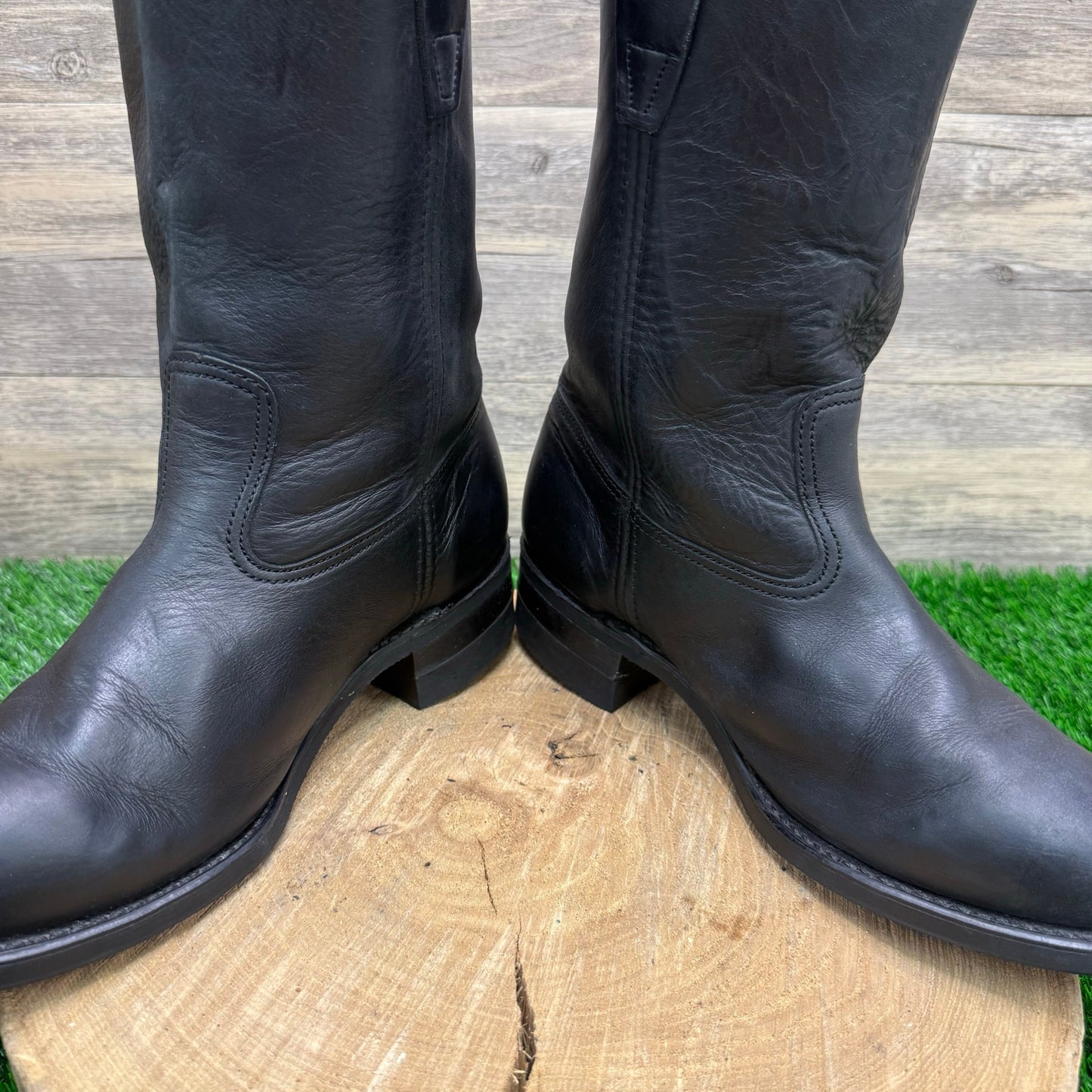 Brahma Men - Size 9.5M - Black Pull On Cowboy Boots Style 531136