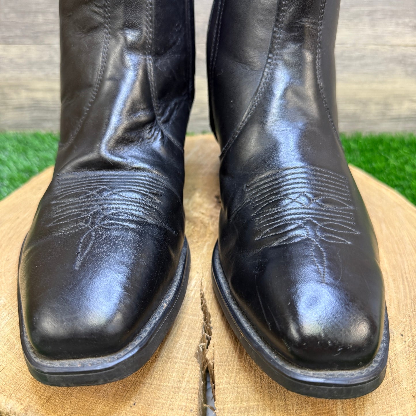 Laredo Men - Size 11D - Black Ankle Zipper Square Toe Boots Style 5720