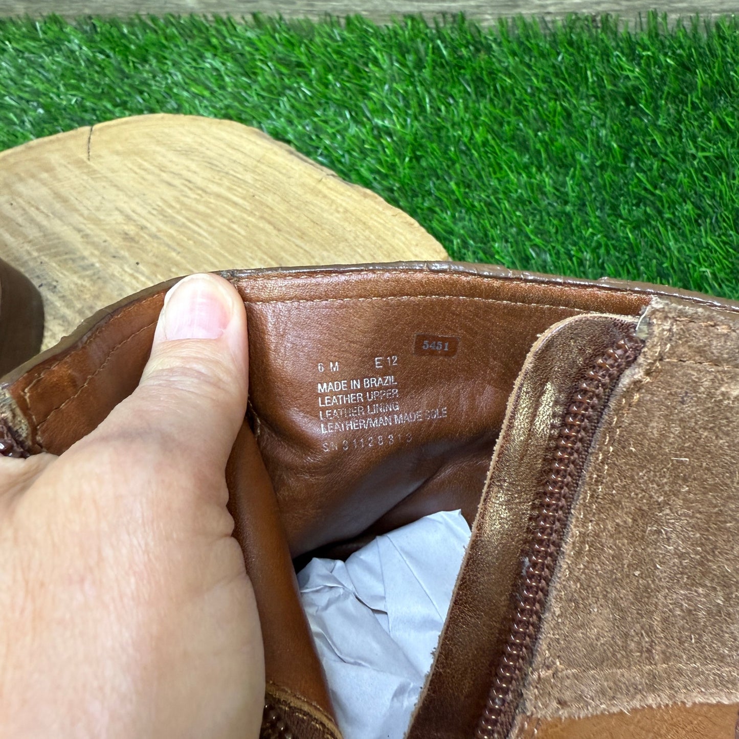 Tory Burch Women - Size 6M - Brown Alaina Suede Ankle Zipper Boots 31128313