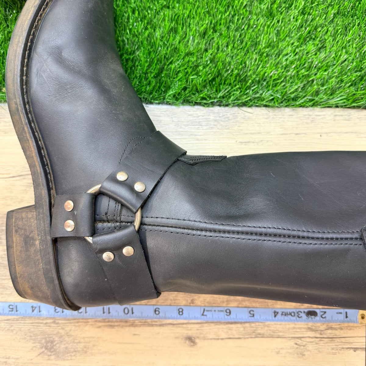 Dingo Men - Size 11.5D - Black Harness Square Moto Boots DI19057