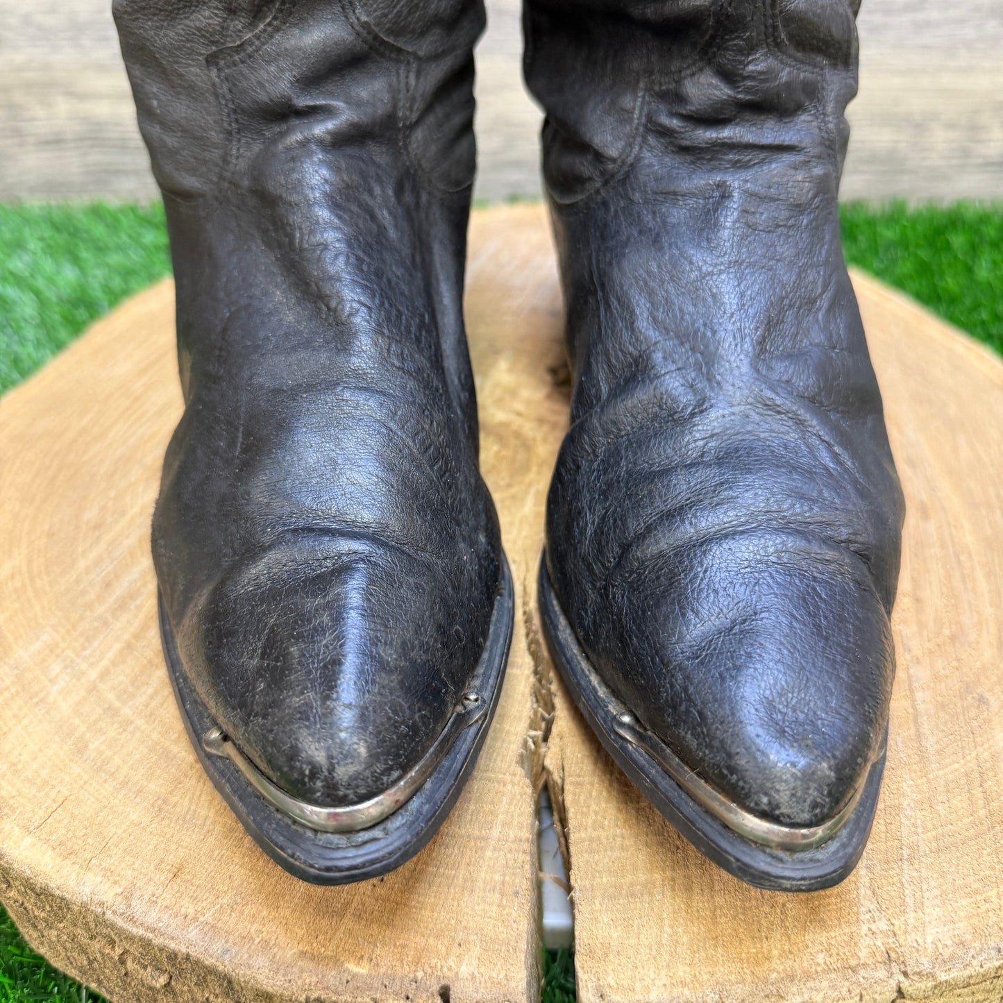 Dingo Women - Size 7M - Vintage Black Slouch Cowboy Boots Style 17310