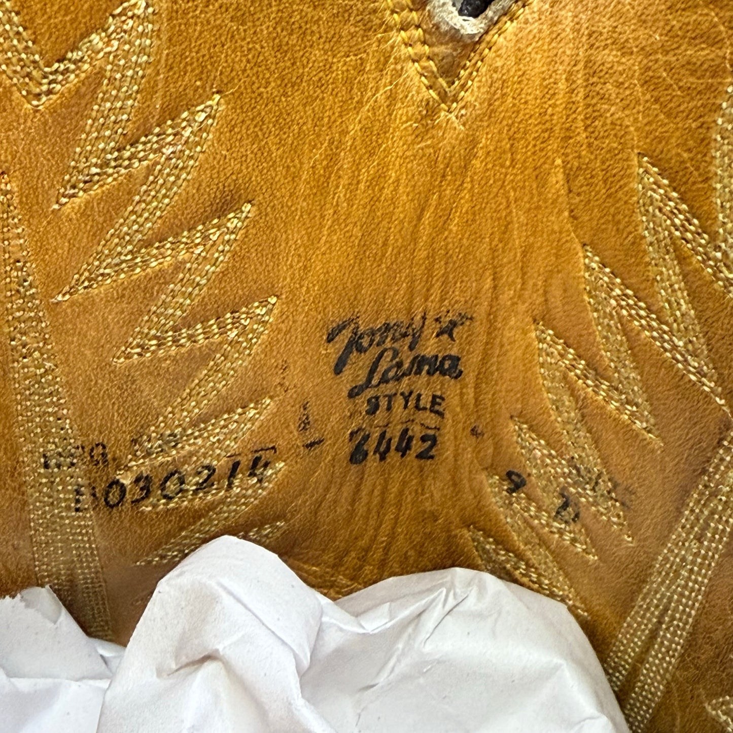 Tony Lama Men - Size 9D - Vintage Brown / Black Cowboy Boots 6442