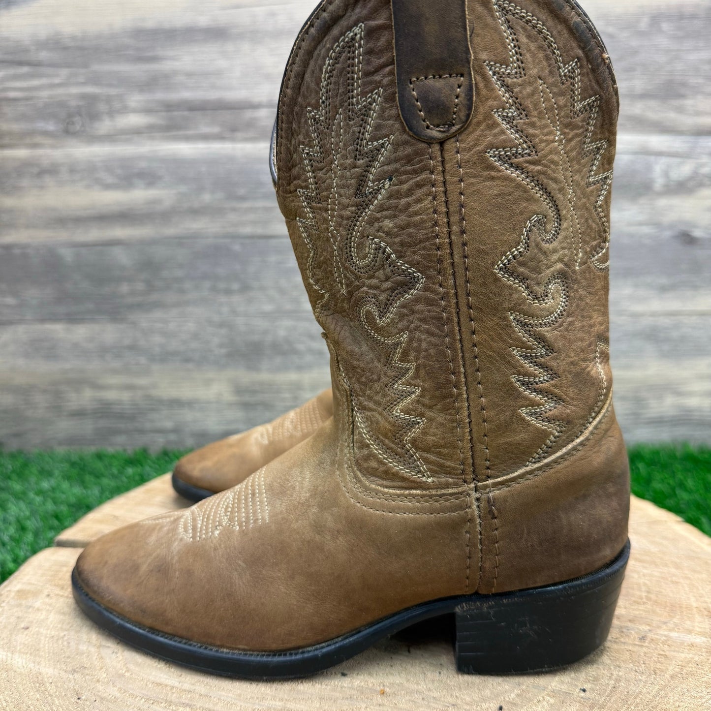 Dan Post Youth - Size 1 - Tan Cowboy Boots DPC2003