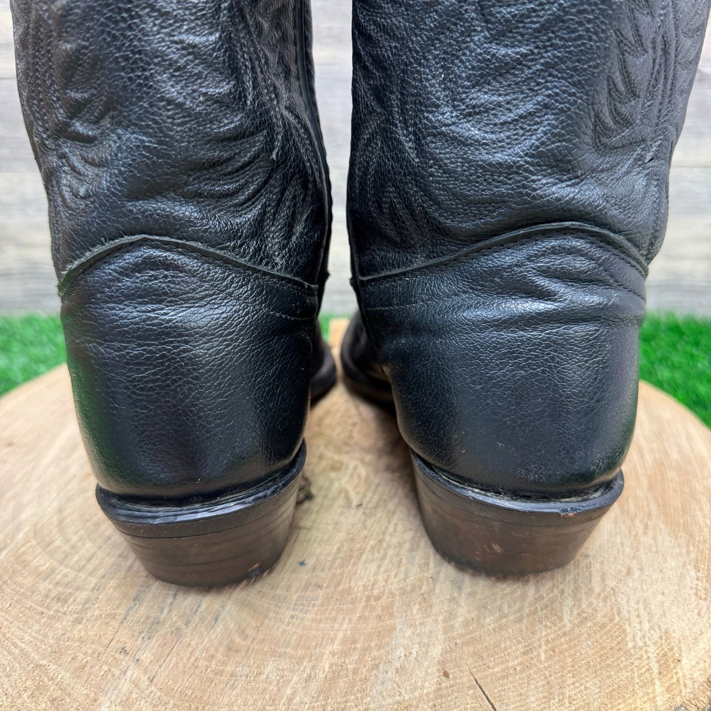 J. Chisholm Women - Size 7M - Vintage Black Cowboy Boots Style 54275