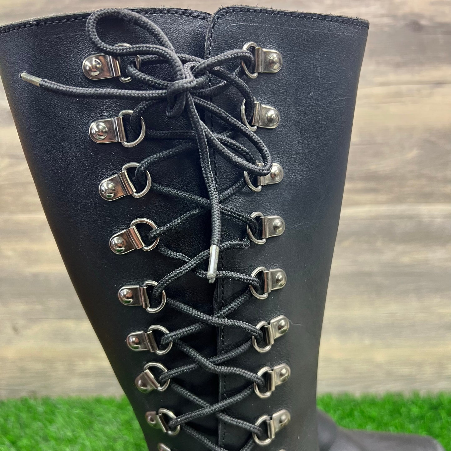Milwaukee Women - Size 8 - Black Moto Harness Lace Boots MBL9365