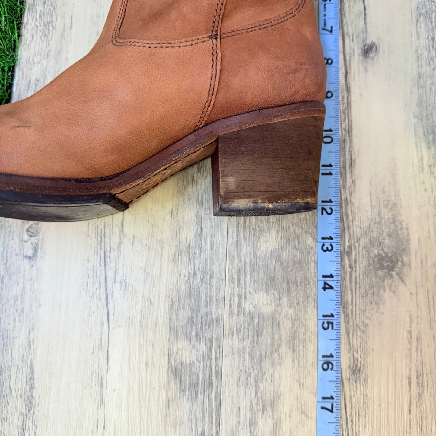 Vero Cuoio Women - Size 8M - Tan Soft Leather Cowboy Boots 50952
