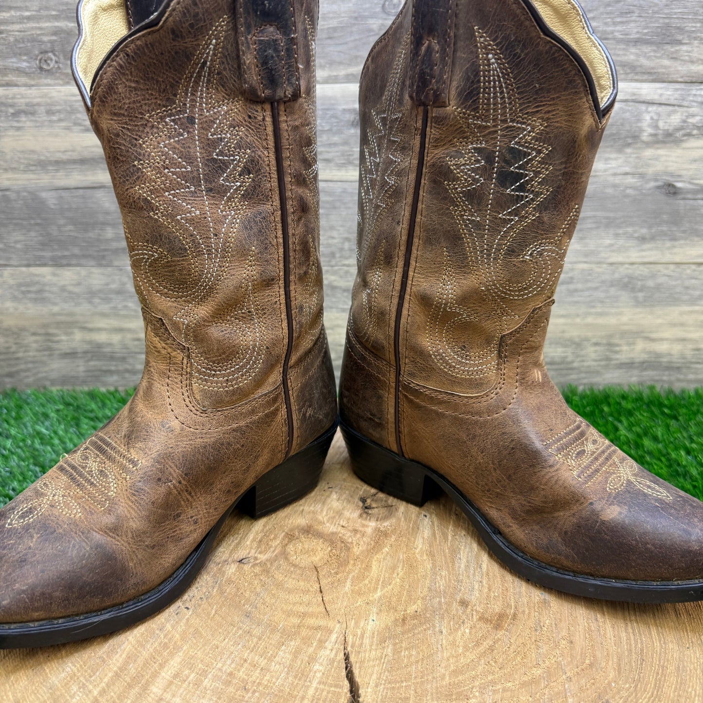 Smoky Mountain Youth - Size 1R - Brown Cowboy Boots Style 3435C