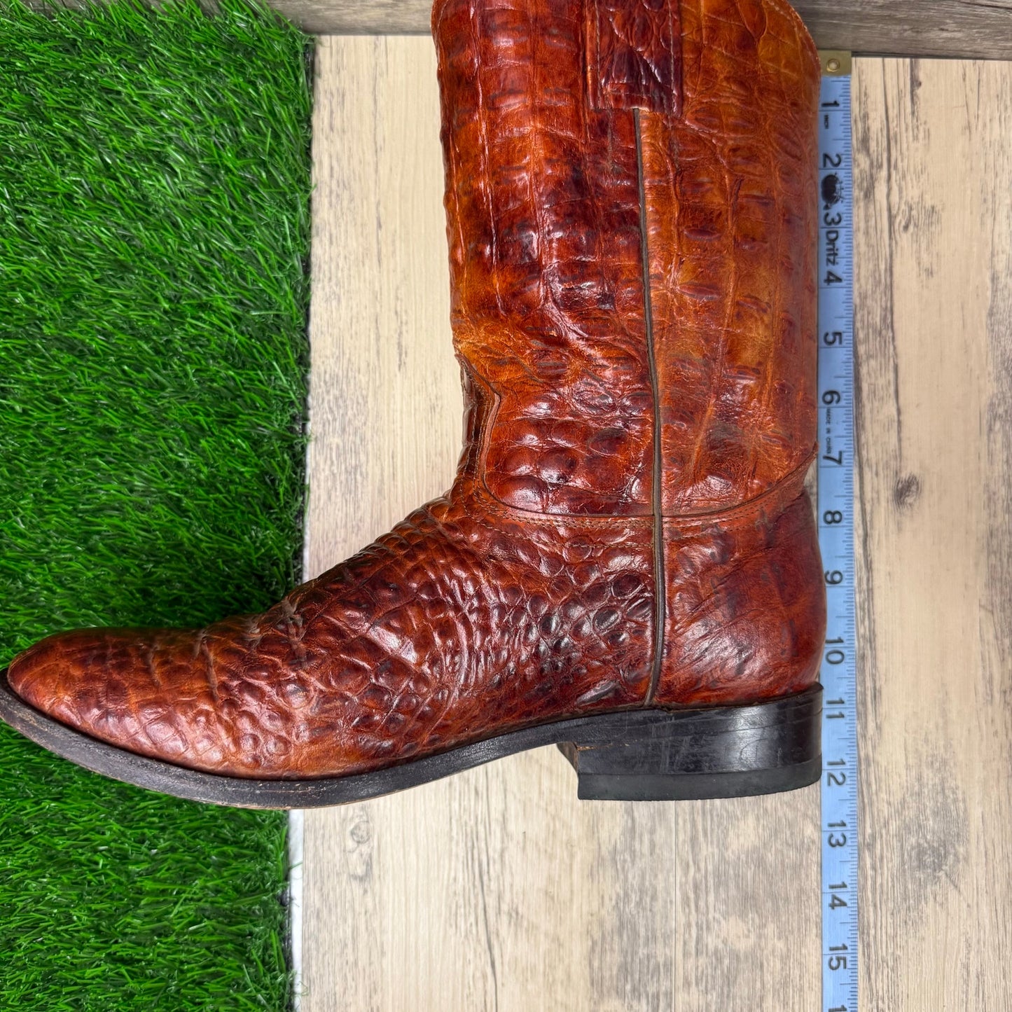 Rogers Boots Men - Size 9 - Copper Gator Skin Cowboy Boots Style 838