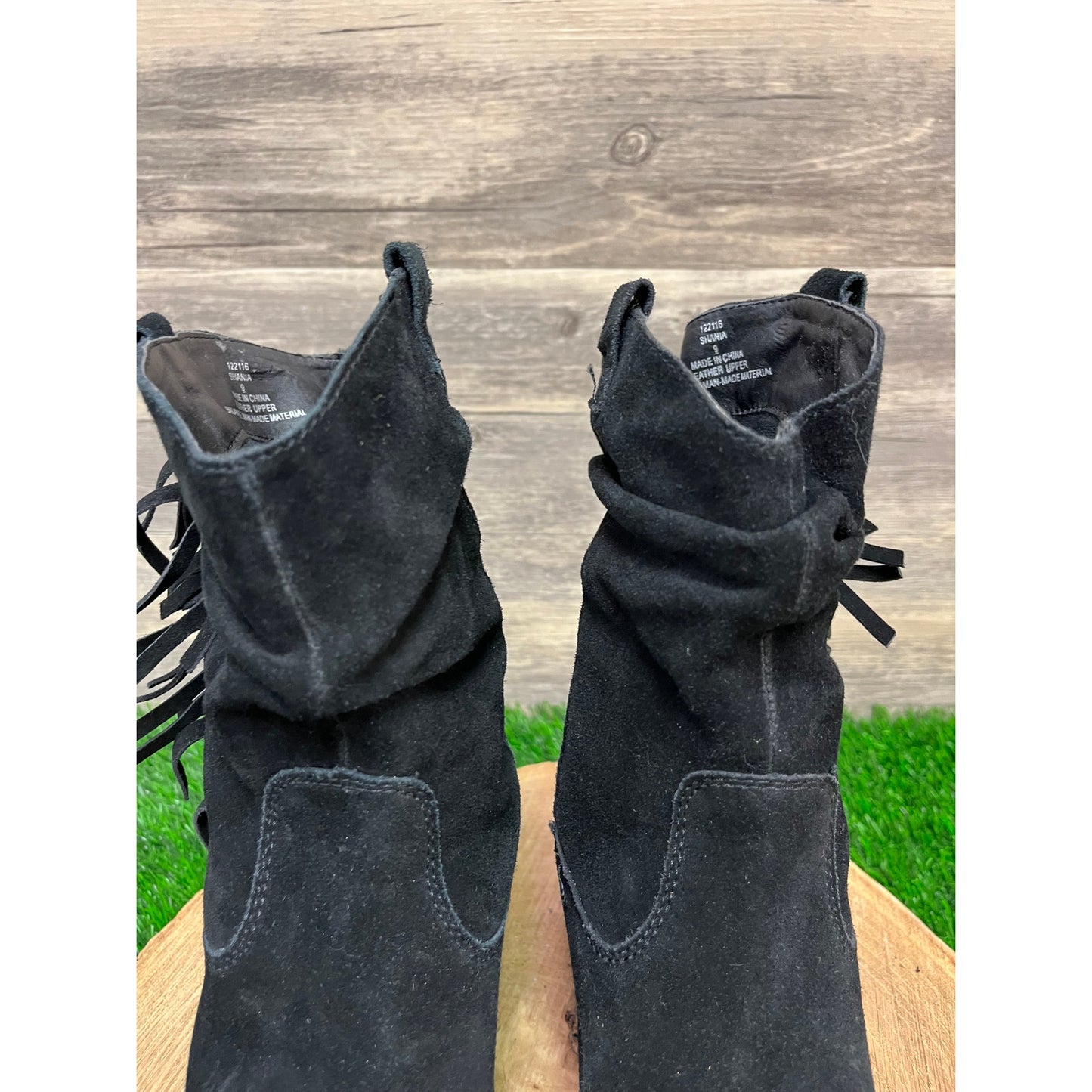 Limelight Women - Size 9 - Black Fringe Suede Boots Style Shania