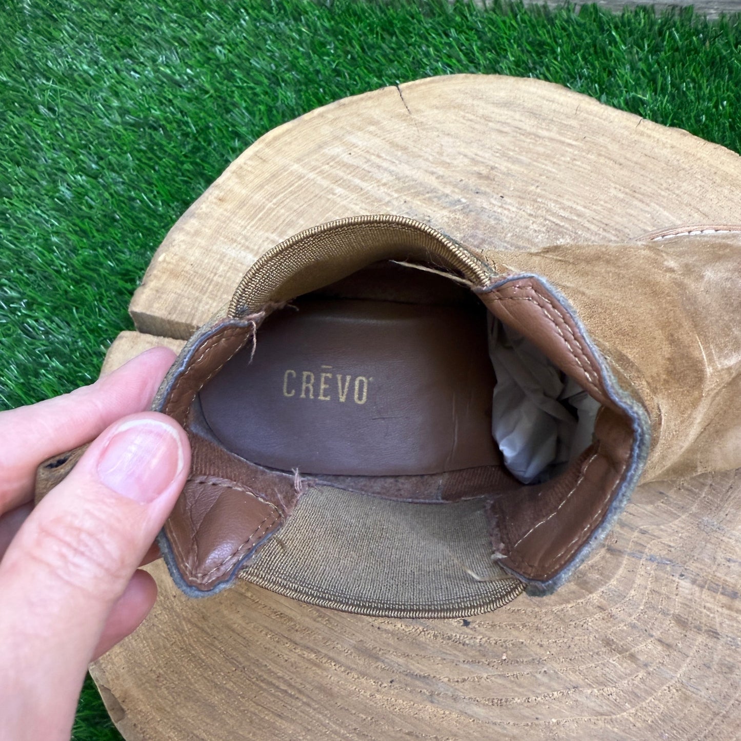 Crevo Women - Size 7.5 - Chestnut Suede Ankle Boots