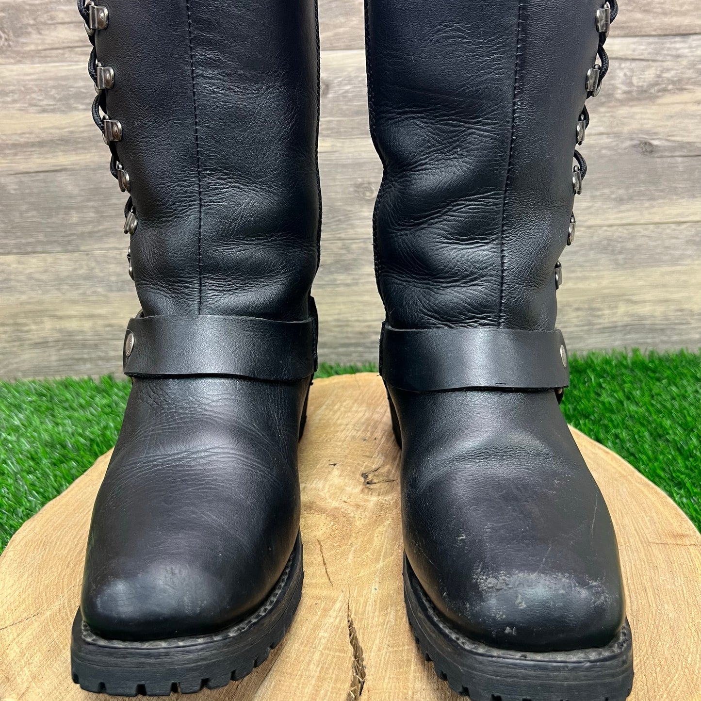 Milwaukee Women - Size 8 - Black Moto Harness Lace Boots MBL9365