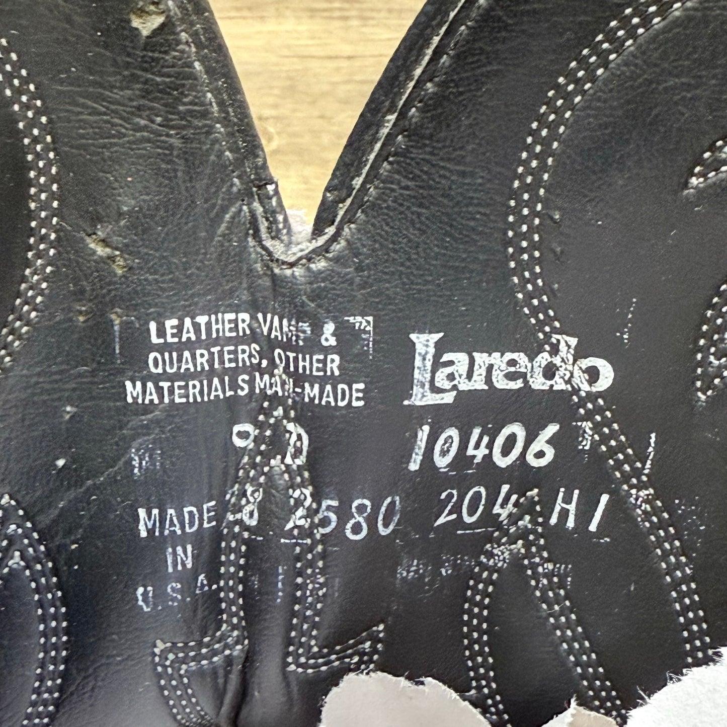 Laredo Men - Size 9D - Black Cowboy Boots 10406