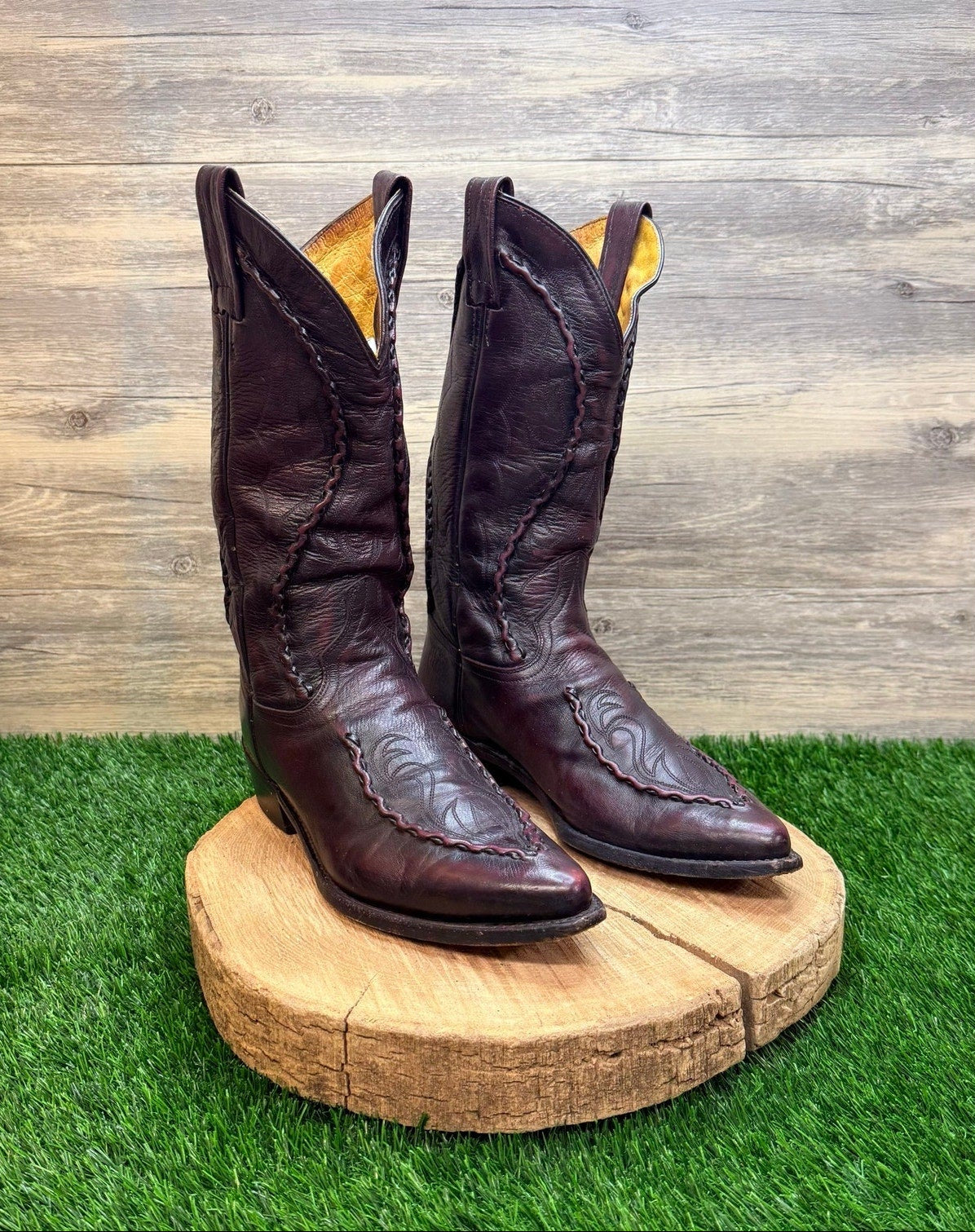 Dan Post Men - Size 8D - Vintage Black Cherry Bucklace Cowboy Boots DP26679
