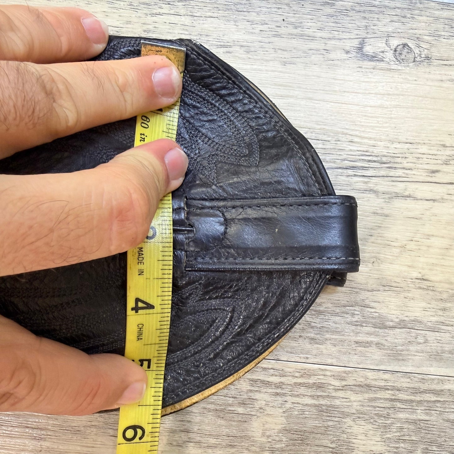 Justin Women - Size 5.5B - Vintage Black Lizard Western Cowboy Boots L4705